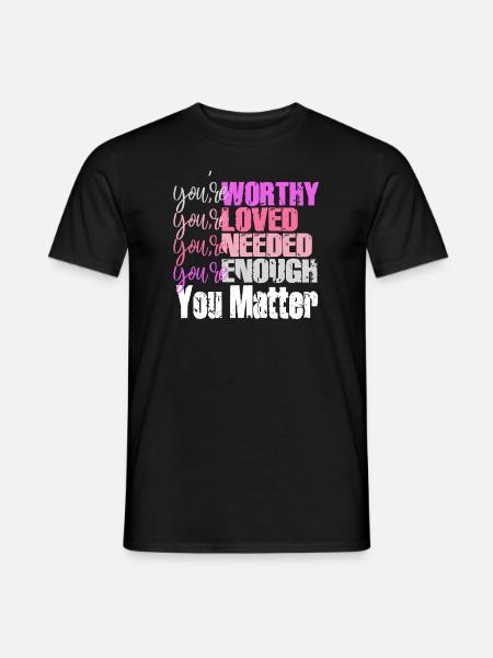 Depression and Bipolar Awareness: - Men's T-Shirt - black