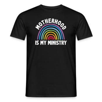 Motherhood Is My Ministry - Men's T-Shirt - black - Front - AI Model Male 178 light (178cm)