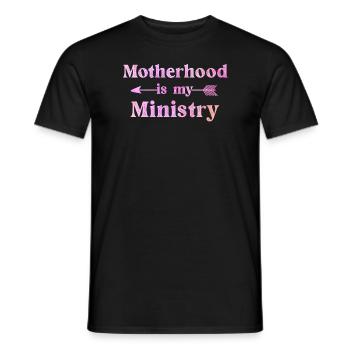 Motherhood Is My Ministry - Men's T-Shirt - black - Front - AI Model Male 178 light (178cm)