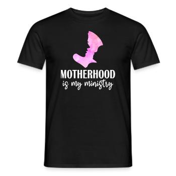 Motherhood Is My Ministry - Men's T-Shirt - black - Front - AI Model Male 178 light (178cm)