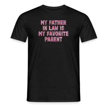 Favorite Son and Father Family Fun - A - Men's T-Shirt - black - Front - AI Model Male 178 light (178cm)