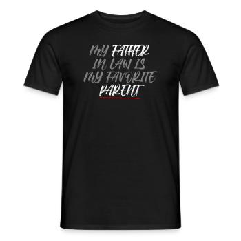 Favorite Son and Father Family Fun - A - Men's T-Shirt - black - Front - AI Model Male 178 light (178cm)