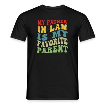 Favorite Son and Father Family Fun - A - Men's T-Shirt - black - Front - AI Model Male 178 light (178cm)
