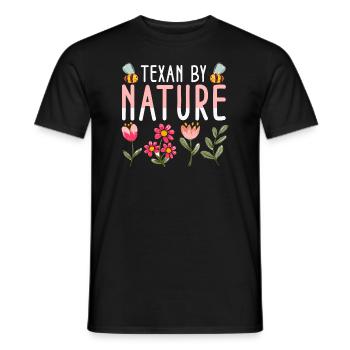 Wildflower Fields Wildflowers Bluebonnet - Men's T-Shirt - black - Front - AI Model Male 178 light (178cm)