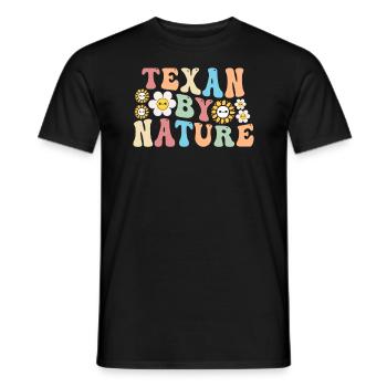 Wildflower Fields Wildflowers Bluebonnet - Men's T-Shirt - black - Front - AI Model Male 178 light (178cm)