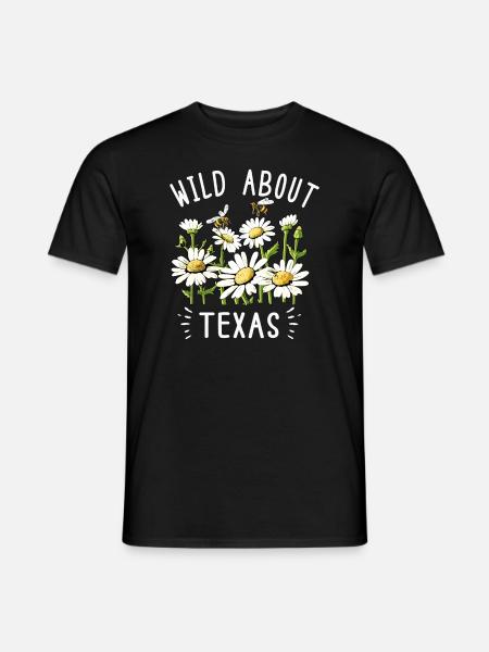 Wildflower Fields Wildflowers Bluebonnet - Men's T-Shirt - black