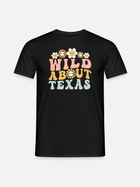 Wildflower Fields Wildflowers Bluebonnet - Men's T-Shirt - black