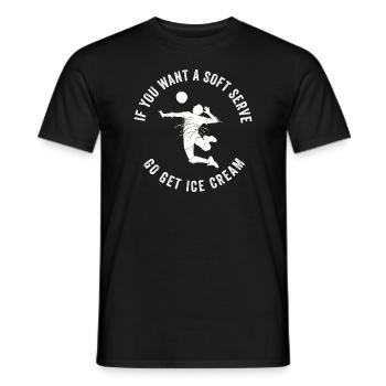 Si vous voulez une portion molle, procurez-vous de la crème glacée - T-shirt homme - noir - Devant - AI Model Male 178 light (178cm)
