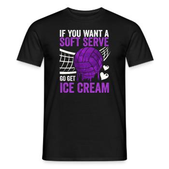 Si vous voulez une portion molle, procurez-vous de la crème glacée - T-shirt homme - noir - Devant - AI Model Male 178 light (178cm)