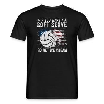 Si vous voulez une portion molle, procurez-vous de la crème glacée - T-shirt homme - noir - Devant - AI Model Male 178 light (178cm)