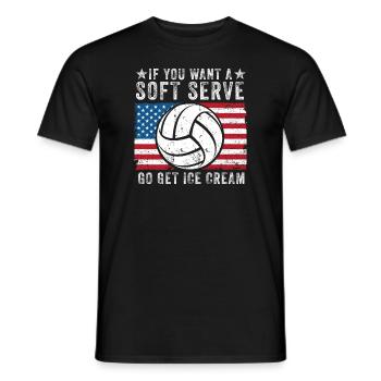 Si vous voulez une portion molle, procurez-vous de la crème glacée - T-shirt homme - noir - Devant - AI Model Male 178 light (178cm)