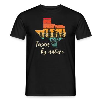 Wildflower Fields Wildflowers Bluebonnet - Men's T-Shirt - black - Front - AI Model Male 178 light (178cm)