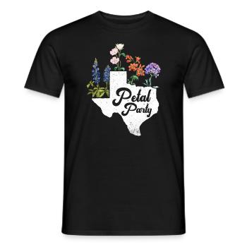 Wildflower Fields Wildflowers Bluebonnet - Men's T-Shirt - black - Front - AI Model Male 178 light (178cm)