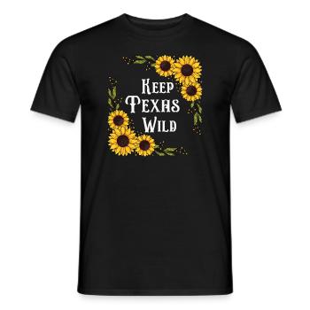 Wildflower Fields Wildflowers Bluebonnet - Men's T-Shirt - black - Front - AI Model Male 178 light (178cm)