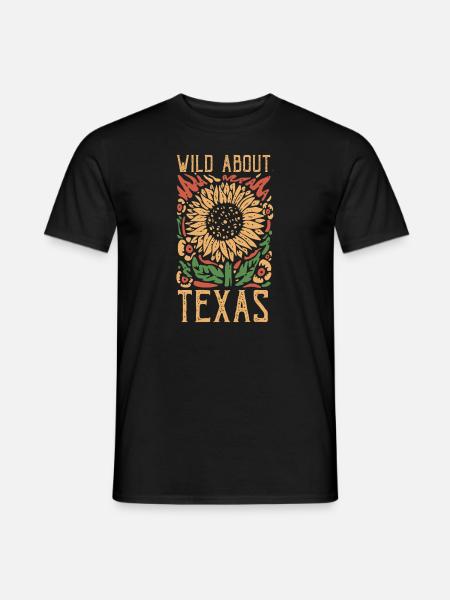 Wildflower Fields Wildflowers Bluebonnet - Men's T-Shirt - black