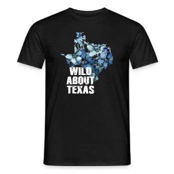 Wildflower Fields Wildflowers Bluebonnet - Men's T-Shirt - black - Front - AI Model Male 178 light (178cm)