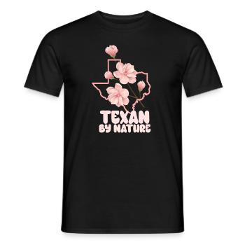 Wildflower Fields Wildflowers Bluebonnet - Men's T-Shirt - black - Front - AI Model Male 178 light (178cm)