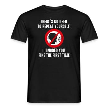 Il n’est pas nécessaire de vous répéter - T-shirt homme - noir - Devant - AI Model Male 178 light (178cm)