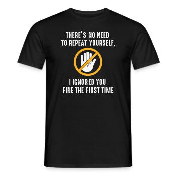 Il n’est pas nécessaire de vous répéter - T-shirt homme - noir - Devant - AI Model Male 178 light (178cm)