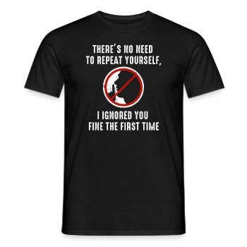 Il n’est pas nécessaire de vous répéter - T-shirt homme - noir - Devant - AI Model Male 178 light (178cm)