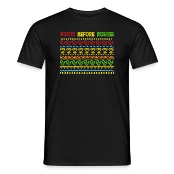Symbole Sankofa Adinkra Ghana Noir - T-shirt homme - noir - Devant - AI Model Male 178 light (178cm)