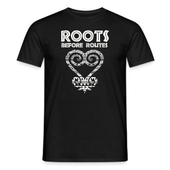 Symbole Sankofa Adinkra Ghana Noir - T-shirt homme - noir - Devant - AI Model Male 178 light (178cm)