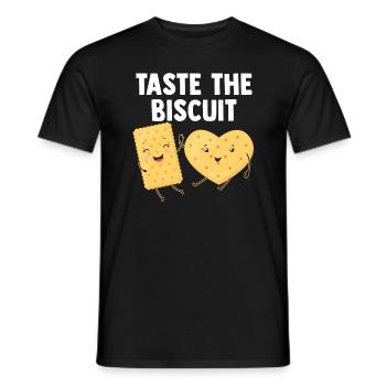 Taste The Biscuit Taste The Goodness - Men's T-Shirt - black - Front - AI Model Male 178 light (178cm)