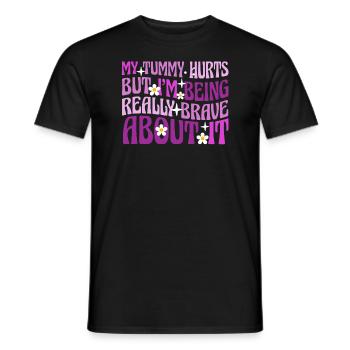 Mein Bauch tut weh, aber ich bin wirklich - Männer T-Shirt - Schwarz - Vorne - AI Model Male 178 light (178cm)
