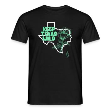 Wildflower Fields Wildflowers Bluebonnet - Men's T-Shirt - black - Front - AI Model Male 178 light (178cm)