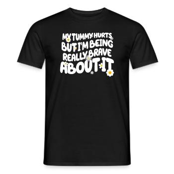 Mein Bauch tut weh, aber ich bin wirklich - Männer T-Shirt - Schwarz - Vorne - AI Model Male 178 light (178cm)
