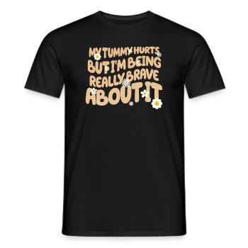 Mein Bauch tut weh, aber ich bin wirklich - Männer T-Shirt - Schwarz - Vorne - AI Model Male 178 light (178cm)