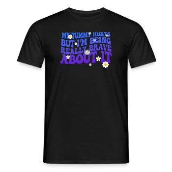 Mein Bauch tut weh, aber ich bin wirklich - Männer T-Shirt - Schwarz - Vorne - AI Model Male 178 light (178cm)
