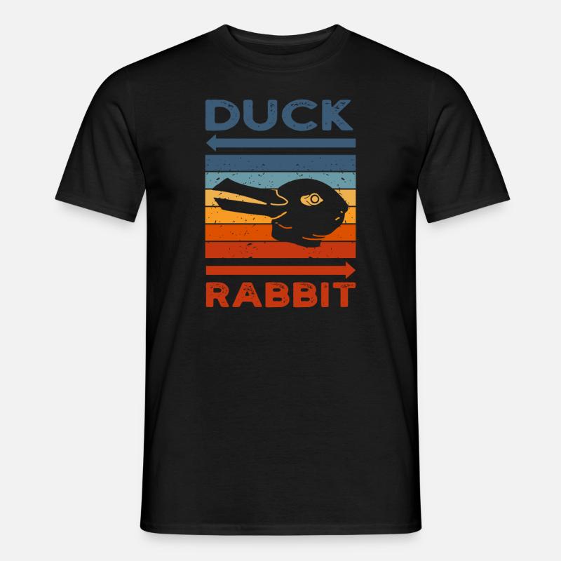 Wittgensteins Hasen-Enten-Illusion - Männer T-Shirt - Schwarz