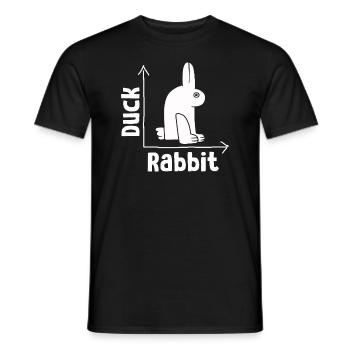 Wittgensteins Hasen-Enten-Illusion - Männer T-Shirt - Schwarz - Vorne - AI Model Male 178 light (178cm)