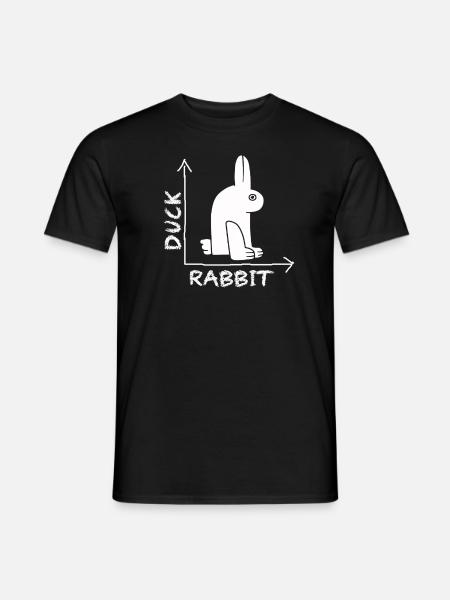 Wittgensteins Hasen-Enten-Illusion - Männer T-Shirt - Schwarz