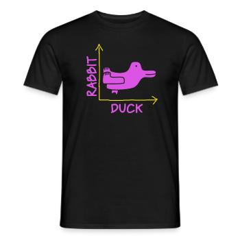Wittgensteins Hasen-Enten-Illusion - Männer T-Shirt - Schwarz - Vorne - AI Model Male 178 light (178cm)