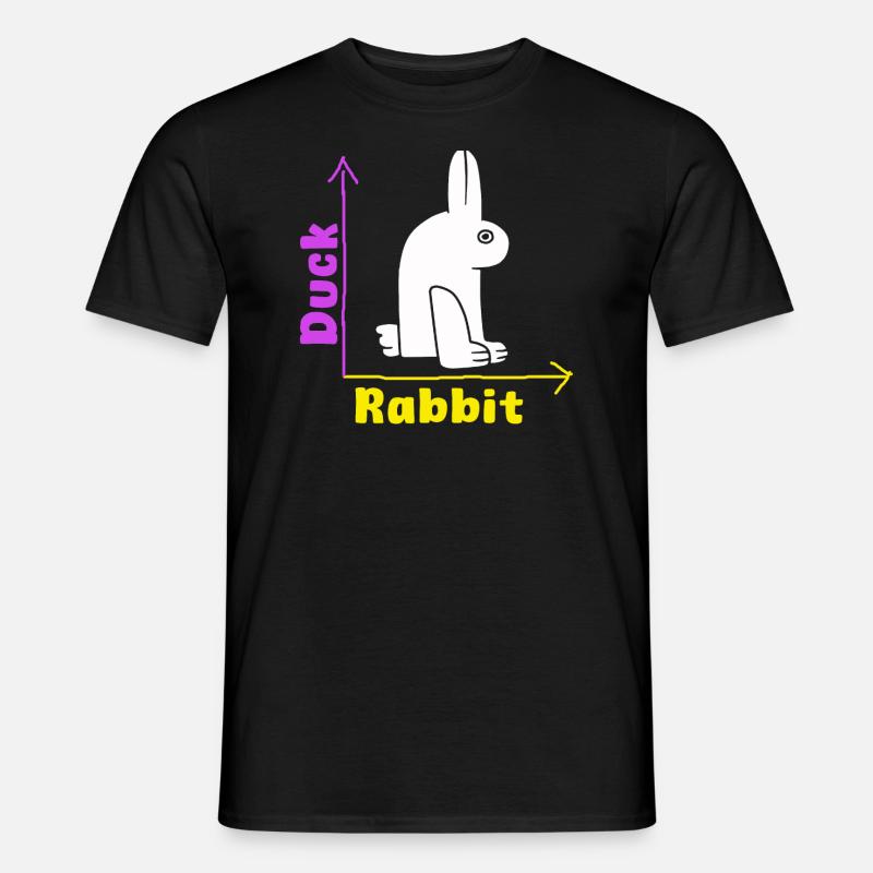 Wittgensteins Rabbit Duck Illusion - Men’s T-shirt - black