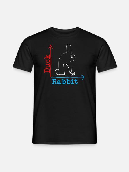Wittgensteins Hasen-Enten-Illusion - Männer T-Shirt - Schwarz