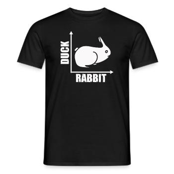 Wittgensteins Hasen-Enten-Illusion - Männer T-Shirt - Schwarz - Vorne - AI Model Male 178 light (178cm)