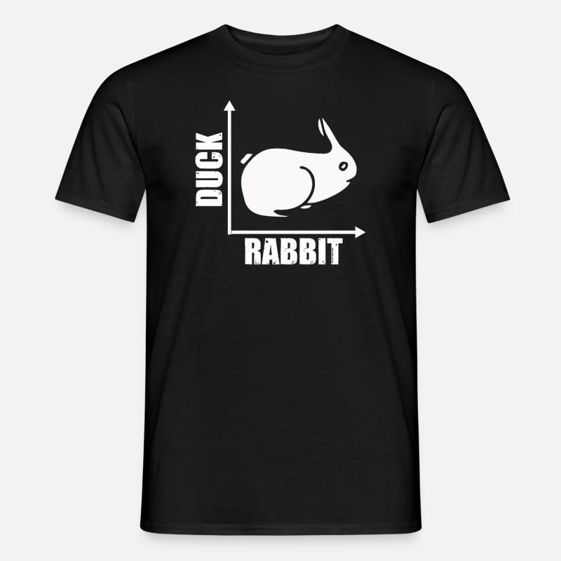 Wittgenstein lapin canard illusion - T-shirt homme - noir