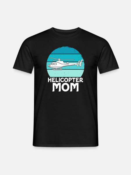 Helikopter Eltern Lustige Helikoptermutter - Männer T-Shirt - Schwarz