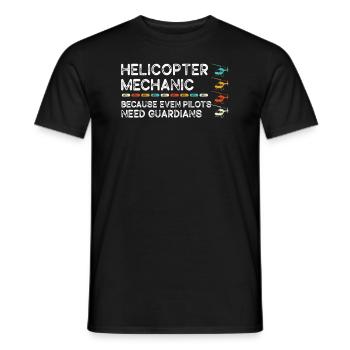 Helicopter Mechanic Guardian Pride - Men's T-Shirt - black - Front - AI Model Male 178 light (178cm)