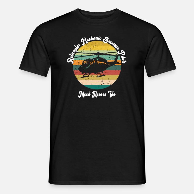 Héros mécaniciens d’hélicoptère Pride - T-shirt homme - noir