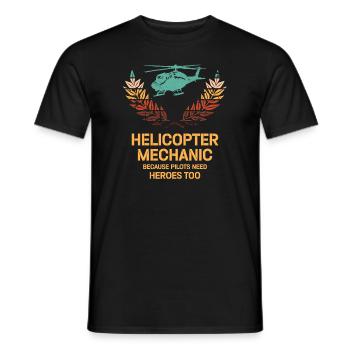 Hubschraubermechaniker-Heldenstolz - Männer T-Shirt - Schwarz - Vorne - AI Model Male 178 light (178cm)