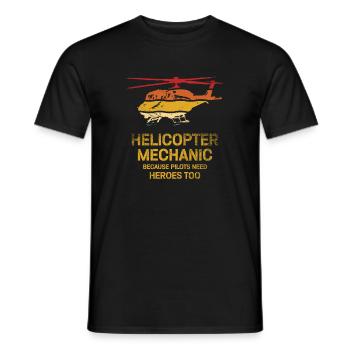 Hubschraubermechaniker-Heldenstolz - Männer T-Shirt - Schwarz - Vorne - AI Model Male 178 light (178cm)
