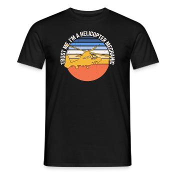 Trust Me I'm A Helicopter Mechanic - Men's T-Shirt - black - Front - AI Model Male 178 light (178cm)