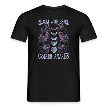 Ostara Witch Moon Eostre Spring Eastern - Men's T-Shirt - black - Front - AI Model Male 178 light (178cm)