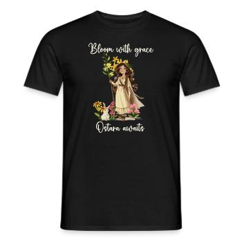 Ostara Witch Moon Eostre Spring Eastern - Men's T-Shirt - black - Front - AI Model Male 178 light (178cm)