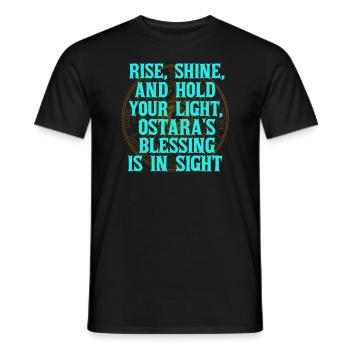 Ostara Hexenmond Eostre Frühling Ostern - Männer T-Shirt - Schwarz - Vorne - AI Model Male 178 light (178cm)