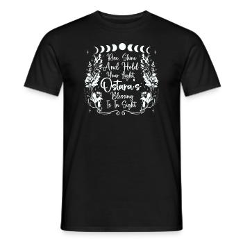 Ostara Witch Moon Eostre Spring Eastern - Men's T-Shirt - black - Front - AI Model Male 178 light (178cm)